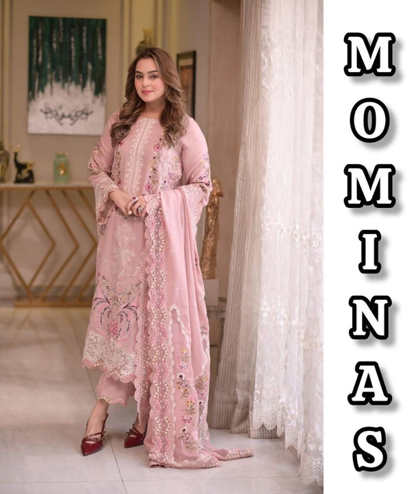Aneelas Lawn Chikankari Embroidered Luxury 3 Piece Dress – MC – 014