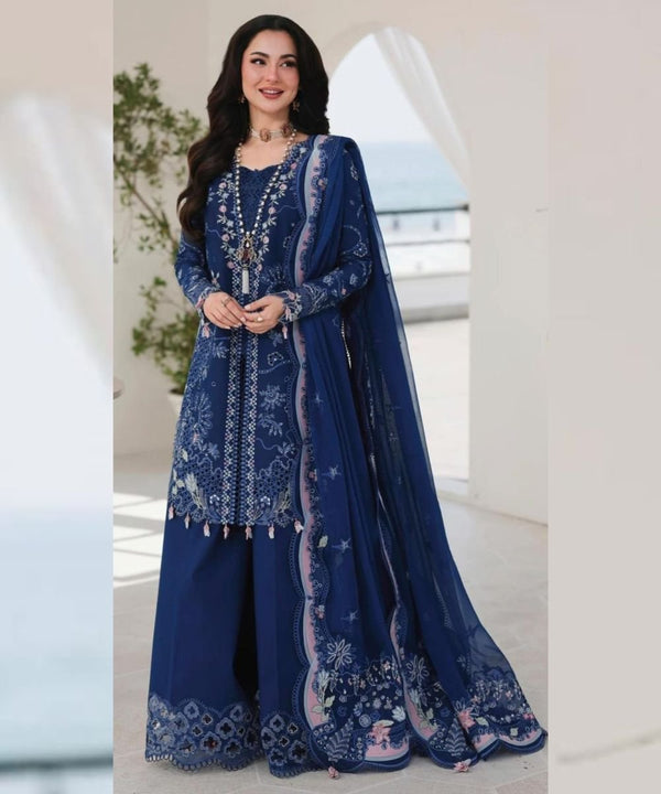Crimson Petals – Luxury Embroidered 3 Piece Lawn Suit Unstitched
