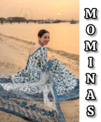 Faiza Saqlain Jehona Kalidar Blue White Heavy Embroidered – MC – 017