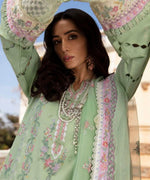 Aurélie MC – 04 – 3 Piece Luxury Lawn Embroidered Unstitched Suit with Organza Dupatta
